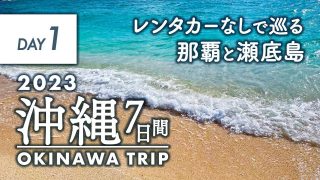 【沖縄居酒屋動画紹介】【沖縄旅行2023/1日目】レンタカーなし！那覇と瀬底島 / 7日間【親子旅】