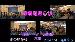 【シマ唄動画紹介】2024. 1.14初春唄あしび　六調（奄美パーク応援隊）
