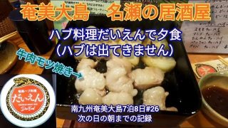 【奄美居酒屋動画紹介】【名瀬の居酒屋】奄美大島の居酒屋で島時間を堪能　南九州奄美大島7泊8日#26