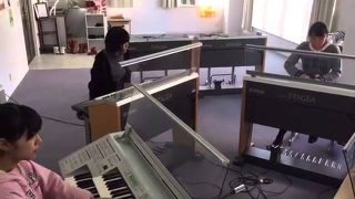 【シマ唄動画紹介】ヤマハエレクトーンステージ2014地区大会練習　奄美代表5ailes