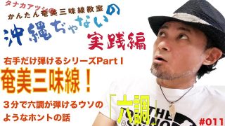【シマ唄動画紹介】【#011 奄美島唄 六調を弾く】タナカアツシのかんたん奄美三味線教室
