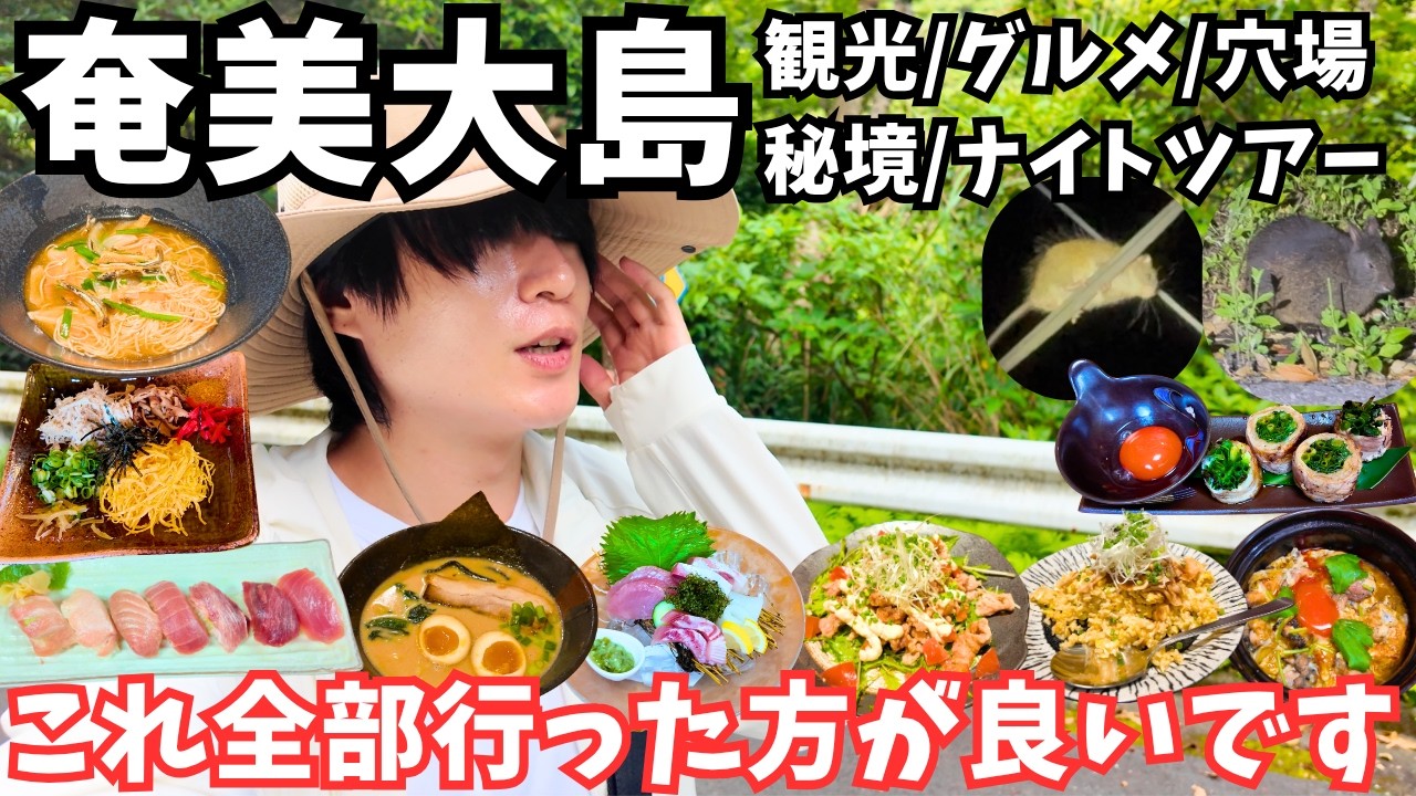 【奄美居酒屋動画紹介】【奄美大島旅行】コスパ最強グルメの連続！奄美大島のグルメと観光を巡る離島旅がヤバすぎた｜奄美大島旅総集編｜奄美観光｜奄美グルメ｜ナイトツアー