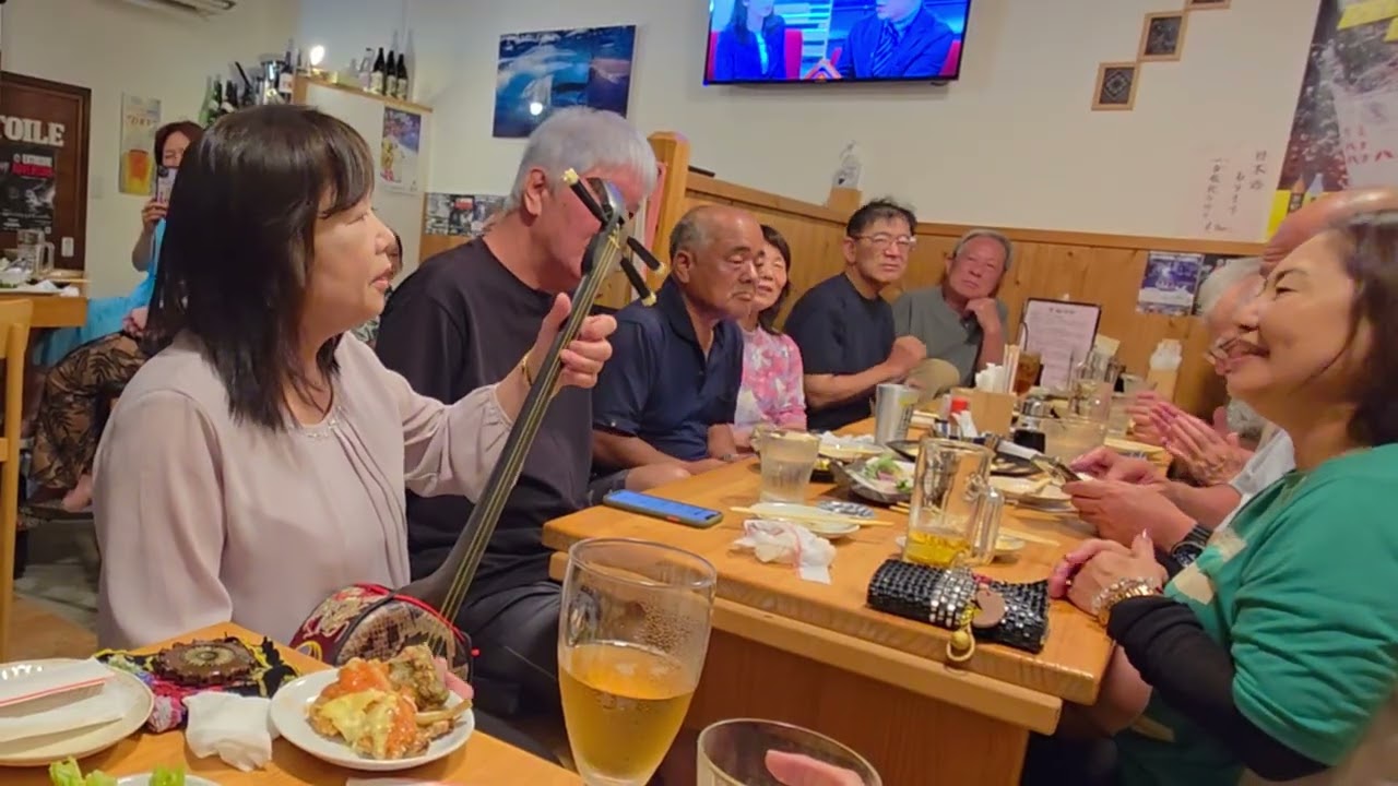 【奄美居酒屋動画紹介】朝花節　永井しずの　奄美民謡　奄美シマ唄　amami【字幕】2025,6,24　奄美居酒屋リッキ
